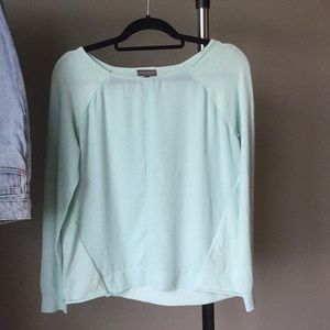 Vince Camuto Mint Green Sweater, Semi-Sheer Front
